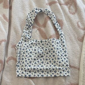 Floral Blue and White Women's top